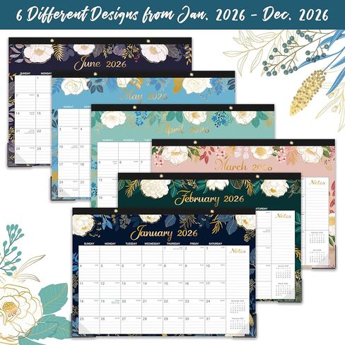 2025 Desk Calendar - Jan. 2025 - Dec. 2025, 12 Months Large Monthly Desk Calendar 2025, 17" x 12", Desk Pad, Large Ruled Blocks, To-do List & Notes, Best Desk/Wall Calendar for Planning or Organizing in Kuwait