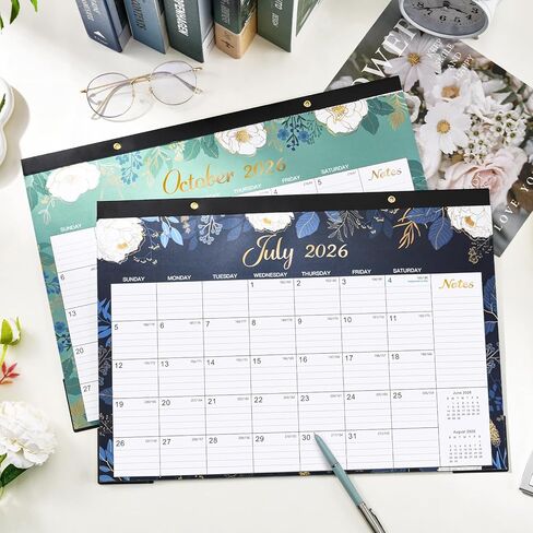2025 Desk Calendar - Jan. 2025 - Dec. 2025, 12 Months Large Monthly Desk Calendar 2025, 17" x 12", Desk Pad, Large Ruled Blocks, To-do List & Notes, Best Desk/Wall Calendar for Planning or Organizing in Kuwait