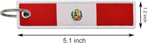 3 Pcs Peru Peruvian Country Flag Keychain,Woven label Key Chains for Car Keys,Fabric Key Chains Men and Women,Used for Various Decorations. in Saudi Arabia