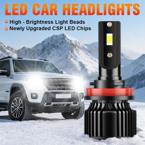 For Kenworth T680 T880 2013-2020 High Beam Low Beam Bulbs Combo, 25000LM 800% Brightness 6000K White, Plug and Play, Pack of 4 in Saudi Arabia