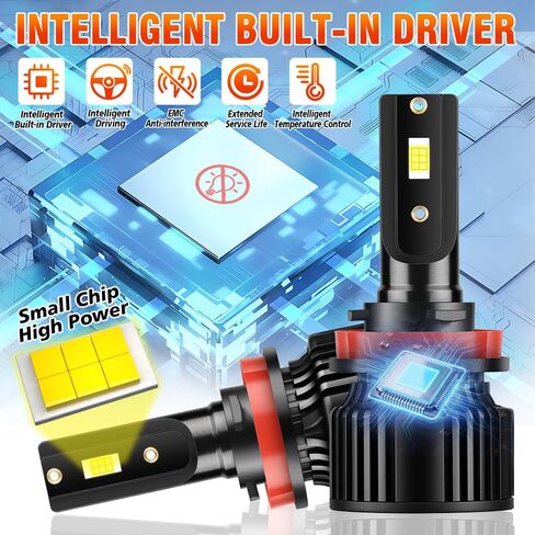 For Kenworth T680 T880 2013-2020 High Beam Low Beam Bulbs Combo, 25000LM 800% Brightness 6000K White, Plug and Play, Pack of 4 in Saudi Arabia