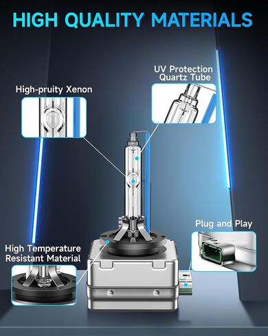 D3S HID Bulb Fit for Chevy Bolt EV Blazer Traverse 2018-2021 OEM 4300K 35W Projector D3S Xenon Headlight Bulbs Replace, 8000K Blue Super Bright D3SC1 Bi-xenon Headlamp, Pack of 2 in Kuwait