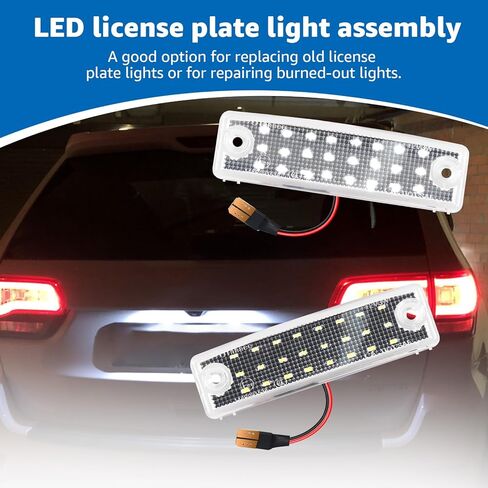 LED License Plate Light Lamp Assembly for 1996-2024 Toyota 4Runner, 2008-2022 Sequoia,6000K White(2PCS) in Kuwait
