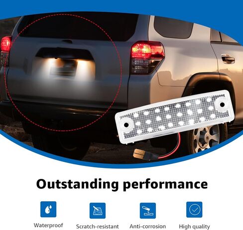 LED License Plate Light Lamp Assembly for 1996-2024 Toyota 4Runner, 2008-2022 Sequoia,6000K White(2PCS) in Kuwait