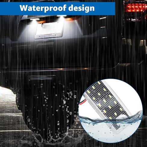 LED License Plate Light Lamp Assembly for 1996-2024 Toyota 4Runner, 2008-2022 Sequoia,6000K White(2PCS) in Kuwait