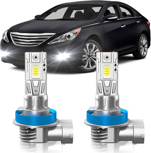 Fit for 2005-2020 Honda Odyssey Fog Light Bulbs, 6000K Cool White 700% Brightness, Real 1:1 Size Plug and Play, Pack of 2 in Kuwait