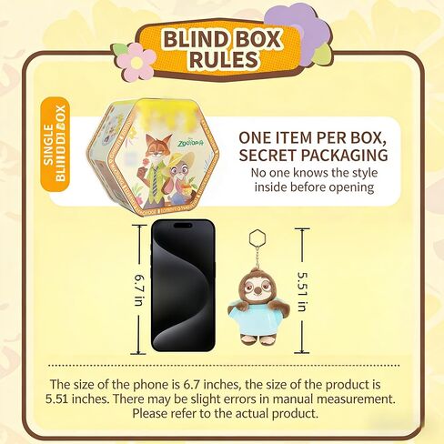 MINISO Disney Zootopia Buildable Toy Blind Box, Soft & Cute Pendant, Exquisite Collection, for Gifting（Random 1PC） in Kuwait