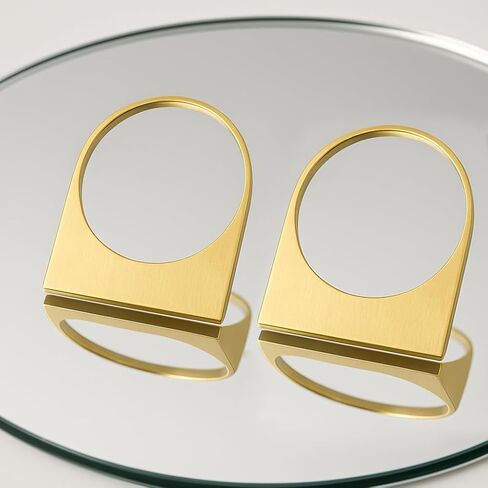 Large Chunky Gold Hoop Earrings for Women – Expensive Hollow Geometric Stainless Steel Statement Dangle Earrings with Textured Big Circle Design, Modern Metallic Fashion Jewelry Gift in Kuwait