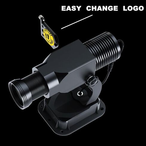 LED Logo GOBO Projector with Manual Zoom DJ Effect Light Including Free Custom Glass GOBO to Project Image for Hotel Company Store Wedding Advertising Indoor Use (Black) in Kuwait