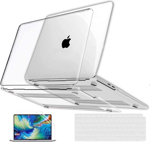Case for MacBook Pro 13 inch, GVTECH Crystal Clear Case 2024-2016 M2 M1 A2338 A2289 A2251 A2159 A1706 A1989, Plastic Protective Hard Shell & Keyboard Cover & Keyboard Skin for MacBook Pro 13 in Saudi Arabia