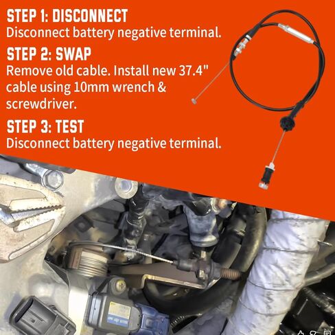 كابل خانق Motoparty لسيارة Honda Civic EF EG EK EP لـ Acura Integra K20a2 K20z K-Swap 37.4 بوصة in Saudi Arabia