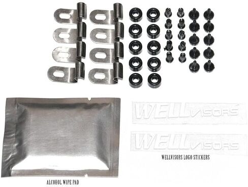 WellVisors Window Visors Wind Deflectors Compatible with Chevrolet Chevy 2012-2020 Sonic Hatchback with Black Trim Rain Guards 3-847CH002 in Saudi Arabia