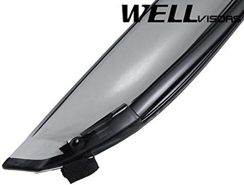 WellVisors Window Visors Wind Deflectors Compatible with Chevrolet Chevy 2012-2020 Sonic Hatchback with Black Trim Rain Guards 3-847CH002 in Saudi Arabia