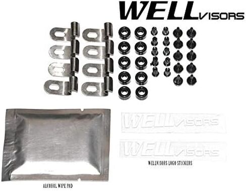 WellVisors Window Visors Wind Deflectors Compatible with Chevrolet Chevy 2012-2020 Sonic Hatchback with Black Trim Rain Guards 3-847CH002 in Saudi Arabia