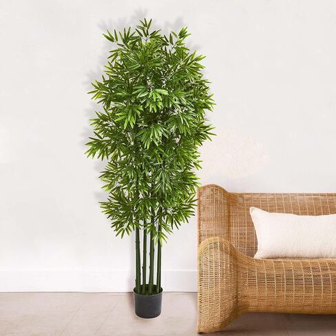 Nearly Natural 64" Bamboo Artificial Green Trunks UV Resistant (Indoor/Outdoor) Silk Trees in Saudi Arabia
