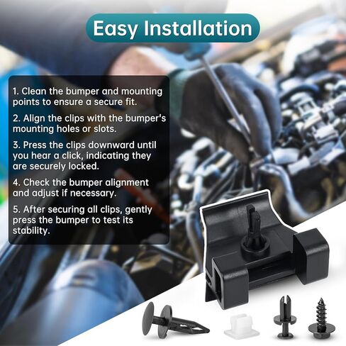 مجموعة مشابك تثبيت المصد الأمامي، متوافقة مع to-yota Corolla 2009-2019، تحل محل 15078238 1507-8238، 17 حزمة in Kuwait