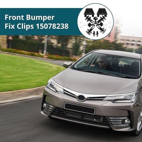 مجموعة مشابك تثبيت المصد الأمامي، متوافقة مع to-yota Corolla 2009-2019، تحل محل 15078238 1507-8238، 17 حزمة in Kuwait