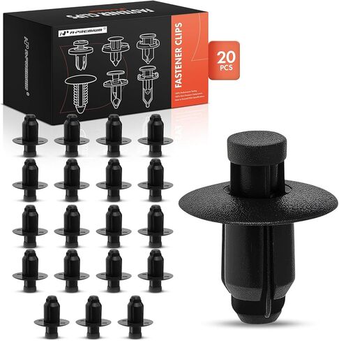 A-Premium 30 PCS Nylon Cowl and Bumper Car Retainer Fastener Push Pin Clips Compatible with Kia Rio, Hyundai Genesis, Veracruz, 2009-2024 - for 7mm Hole in Saudi Arabia
