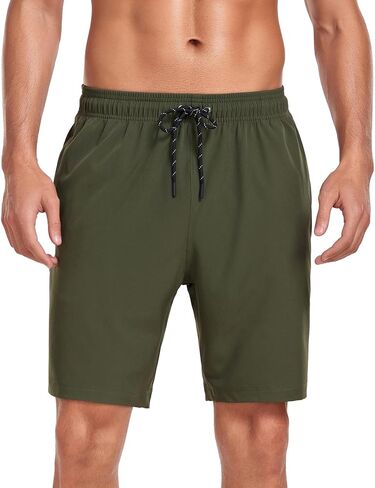 Flytop Mens Swim Trunks Quick Dry Board Shorts with Zipper Pockets Bathing Suit in Kuwait