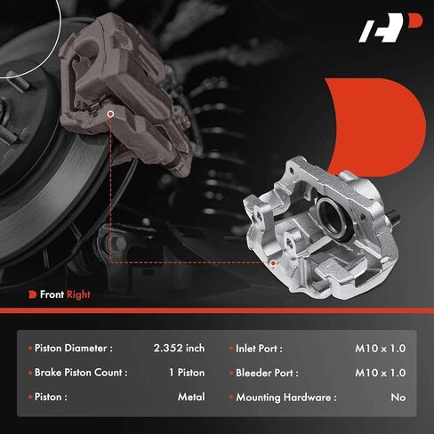 A-Premium Disc Brake Caliper Assembly with Bracket Compatible with Select BMW Models - X5 xDrive35i 2011-2013, xDrive30i 2009-2010,3.0si 2007-2008, xDrive35i 2011-2014, L6 3.0L - Front Right Passenger in Saudi Arabia