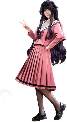 تزهر الزهرة العطرة بكرامة زي المدرسة الياباني الوردي للنساء، أزياء تنكرية لحفلات الهالوين in Kuwait