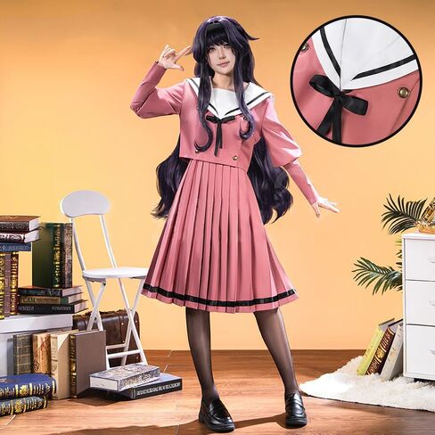 تزهر الزهرة العطرة بكرامة زي المدرسة الياباني الوردي للنساء، أزياء تنكرية لحفلات الهالوين in Kuwait