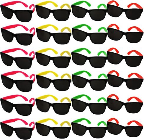 Funny Party Hats Sunglasses in Bulk - Neon Party Sunglasses - 24 Pack - Party Favors - Neon Party Supplies in Saudi Arabia