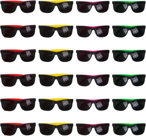 Funny Party Hats Sunglasses in Bulk - Neon Party Sunglasses - 24 Pack - Party Favors - Neon Party Supplies in Saudi Arabia