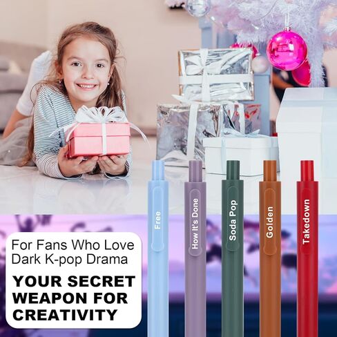 for Kpop Huntrix Merch Gel Pen Set – 5 Gel Pens Toys Gifts for Rumi, Mira, Zoey Fans &for Kpop Demon Hunters Music Lovers,Cute Office Supplies for Music Fans,Birthday Party Gifts for Girls,Christmas in Kuwait
