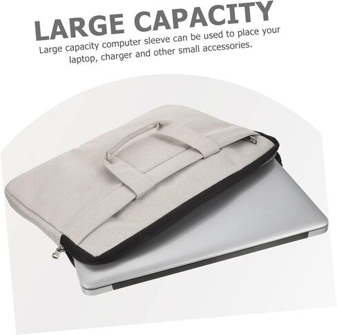 Laptop Sleeve Case for Laptop Portable Computer Bag Zipper and Handle Soft Lining for Travel and Office Use Grey for Students and Professionals in Kuwait