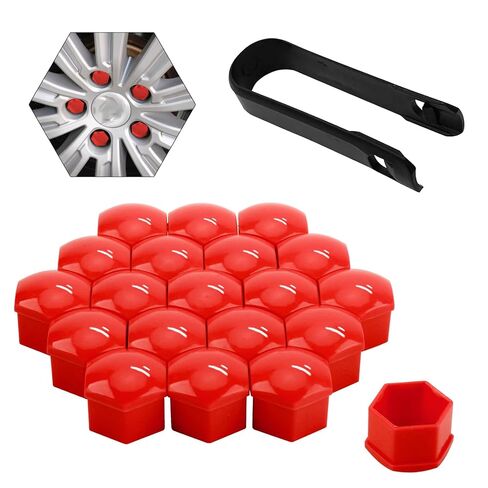 20 PCS Lug Nut Covers,17mm Hexagonal Nut Covers with Removal Tool,Plastic Shell Wheel Bolt Cover Caps,Universal Wheel Center Bolt Protection for Most Cars (Grey) in Kuwait