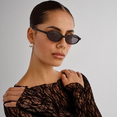 AIRE Earthshine Sunglasses - Black, Oval, Female, Classic Everyday Style in Kuwait