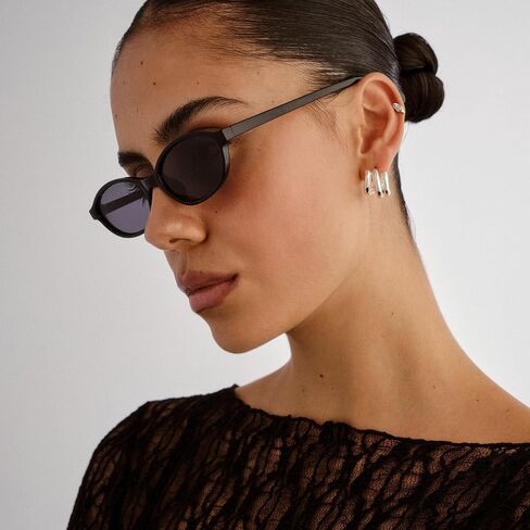 AIRE Earthshine Sunglasses - Black, Oval, Female, Classic Everyday Style in Kuwait