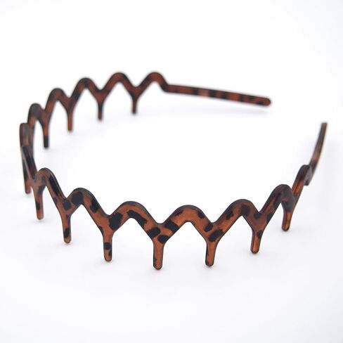 Zig Zag Headbands for Women Men, Non-slip Plastic Wavy Headband with Teeth Comb Hairbands Classic 90s Hair Accessories 2pcs in Saudi Arabia