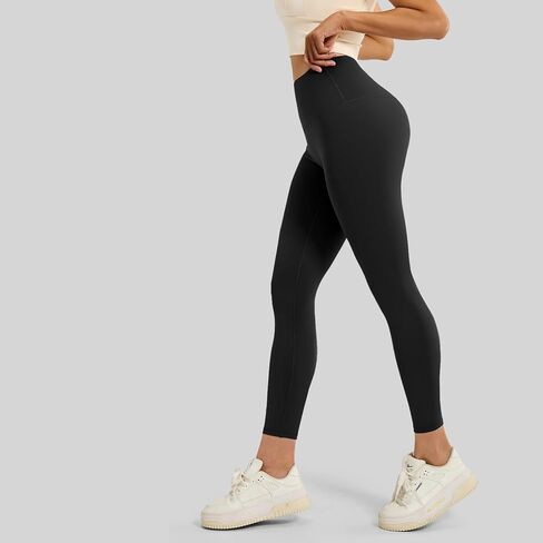 High Waisted Naked Feeling Workout Leggings - Buttery Soft No Front Seam Yoga Pants in Saudi Arabia