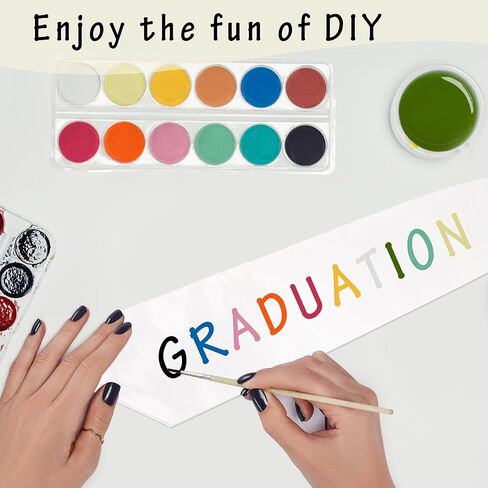 GraduationMall 12 Pieces 72 Inch Plain Graduation Stole Bulk Sublimation Blank Honor Graduation Sash Unisex Adult in Saudi Arabia