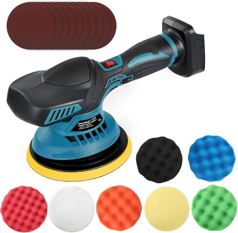 Cordless Car Buffers Polishers Kit for Makita Battery,6 Inch Orbital Polisher,6 Variable Speed, Portable Polishing Waxer Machine for Car Detailing Waxing Buffer Sander in Kuwait