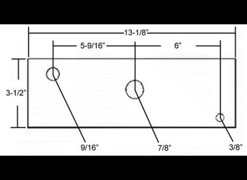 EQ-13-LN-KIT - معادل لنوابض شبشب بعرض 2 بوصة بطول 13 بوصة وفتحة مركزية 7/8 بوصة مع صواميل ومسامير، يناسب النوابض بقطر 9/16 بوصة - معادل المقطورة in Saudi Arabia
