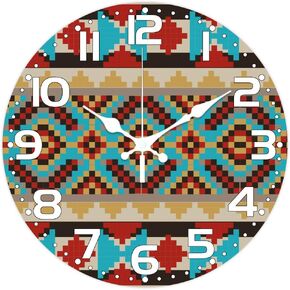 CHGCRAFT Beauty Salon Pattern Wall Clock 12 Inch Non-Ticking Vintage Woman Clocks Round Wall Hanging Clock Battery Operated for Bedroom Living Room Kitchen Office in Kuwait