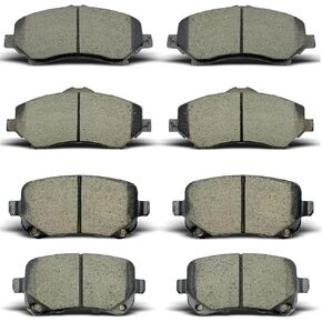 8 قطع من وسادات الفرامل متوافقة مع 2008-2012 كرايسلر تاون آند كانتري، 2008-2012 دودج جراند كارافان، 2009-2013 دودج جورني، 2012 رام C/V، 2009-2012 فولكس فاجن روتان in Kuwait