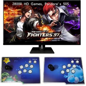 FVBADE [30000 لعبة في 1] 70S Pandora Box Retro Games Arcade Game Console مع مضيفين منفصلين للكمبيوتر الشخصي وجهاز العرض والتلفزيون ألعاب ثلاثية الأبعاد 1-4 لاعبين فئة القائمة المفضلة حفظ/بحث/إخفاء/إيقاف مؤقت/حذف اللعبة in Kuwait