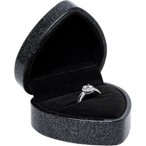 Engagement Ring Box Heart Shaped Elegant Starry Sky Ring Case Jewlery Display Box for Wedding Rings Proposal Anniversary Ceremony Gift in Kuwait
