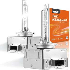 HABU D2R HID Headlight Bulb, 35W 6000K White D2R Headlight Bulb, 66250 85126 Xenon Replacement, Metal Base, P32d-2, Pack of 2 in Saudi Arabia