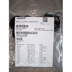 استبدال لـ Hydro Gear جديد أصلي 72201 مجموعة أختام وحلقة الاحتفاظ لـ ZT-2100 trans OEM in Kuwait