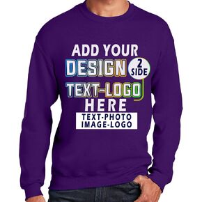 NACRE APPAREL Custom Crewneck Add Your Own Design Picture Photo Text Front Back Side for Men Women Sweatshirt in Kuwait