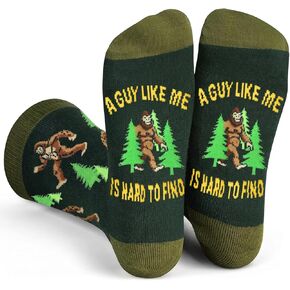 GOLIN Funny Bigfoot Gifts for Women Men, Retro Sasquatch Themed Novelty Crew Socks Silly Sarcastic Stocking Stuffers in Kuwait