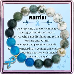 Prostate & Colon Cancer Bracelets - Healing Crystals & Anti-Cancer Gemstones for Women & Men, Family Support Gifts in Kuwait