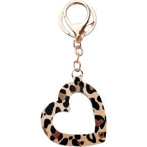 ليوبارد طباعة سلسلة المفاتيح الملحقات لحقيبة اليد سحر مرآة ماكياج سلسلة المفاتيح للفتيات القلب الجلود سلسلة المفاتيح in Kuwait