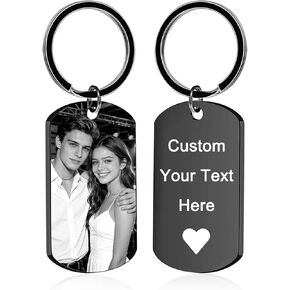BEXOA Custom Keychain with Picture, Customized Photo Text keychains for Boyfriend Men Dad Gifts in Kuwait