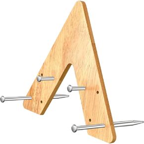 Wooden Frame Display Stand with Adjustable Stainless Steel Pegs, Multi-Functional Decorative Holder for Picture, Book, Photo Easel, Creation, Collectibles in Saudi Arabia